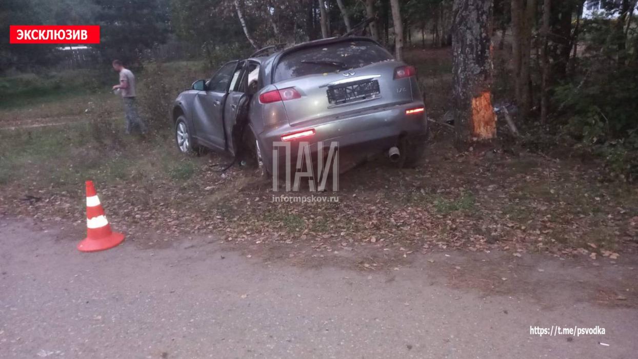 В Опочке молодой человек погиб после столкновения автомобиля с деревом