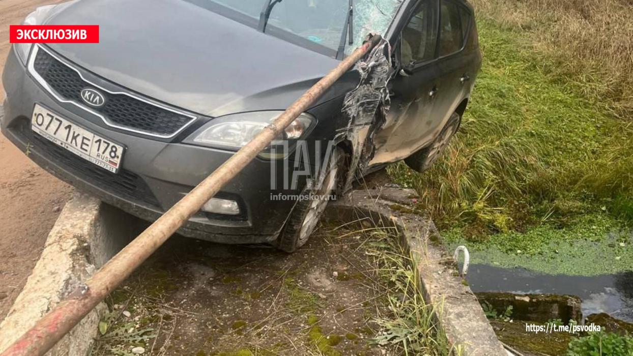 Место ДТП в Новосокольническом районе