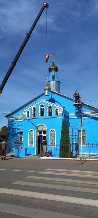 Установка купола в Дедовичах 