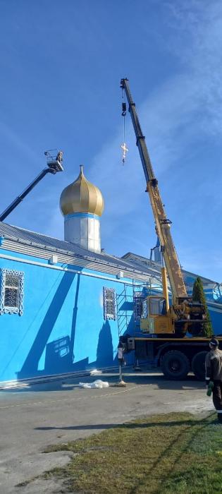 Установка купола в Дедовичах 