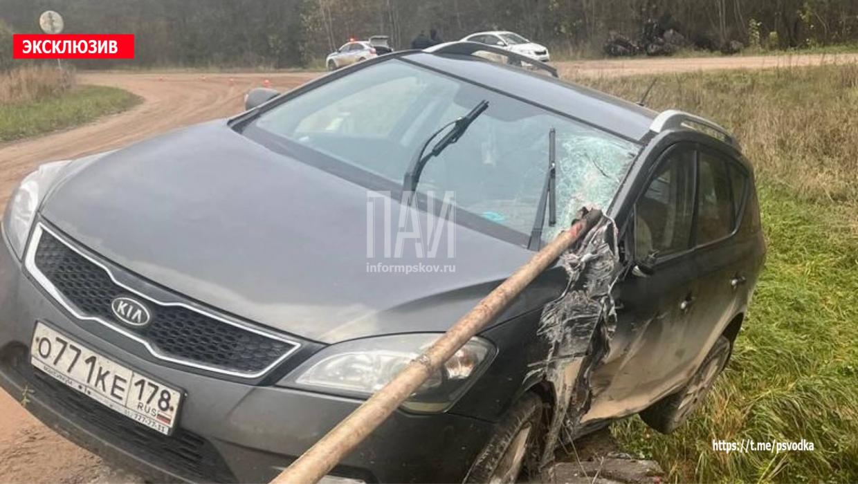 Место ДТП в Новосокольническом районе