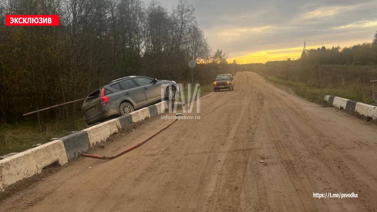 Место ДТП в Новосокольническом районе