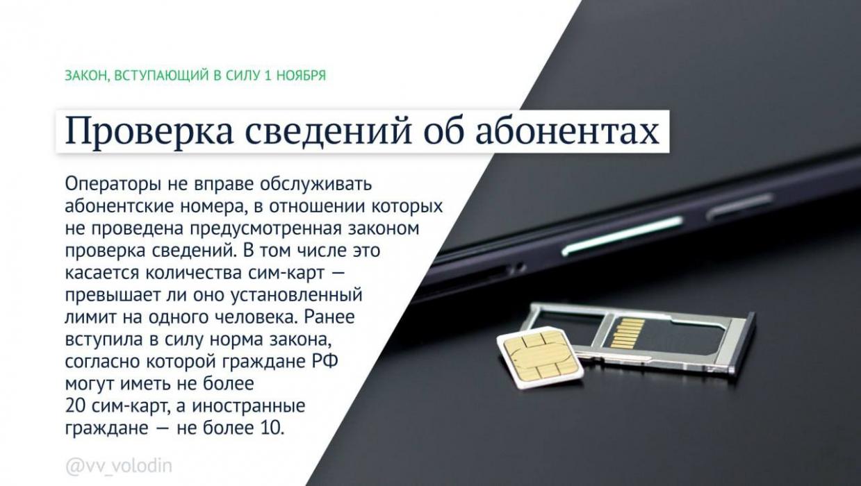 Какие законы вступают в силу в ноябре, рассказал спикер Госдумы