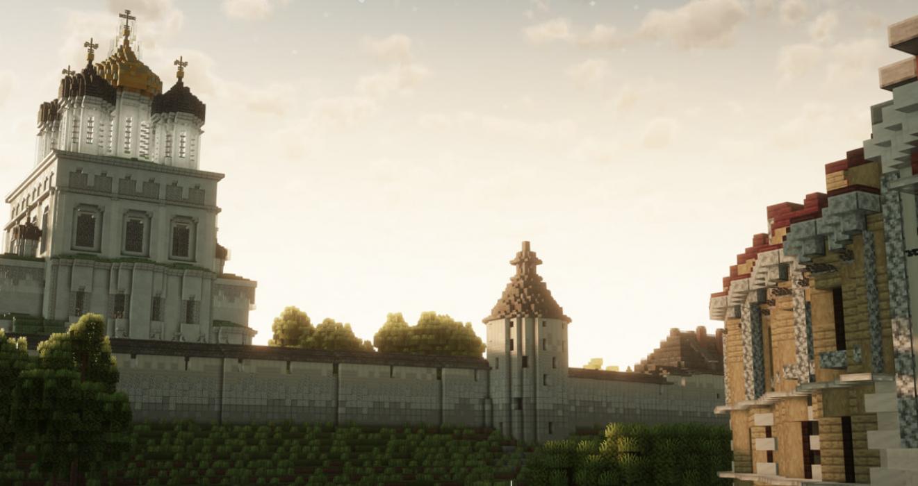 Псковский кремль и Довмонтов город воссоздали в Minecraft