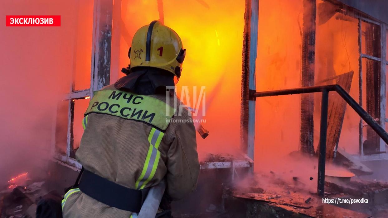 Пожар в Псковском районе 