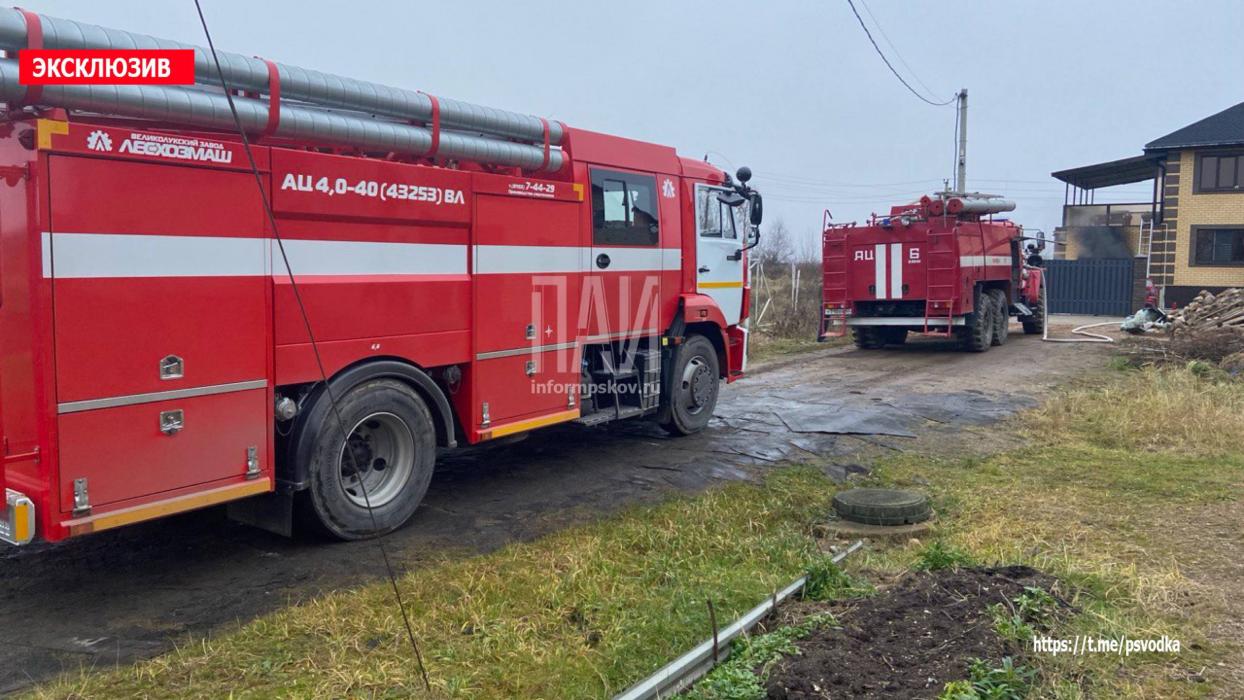 Пожар в Великолукском районе 