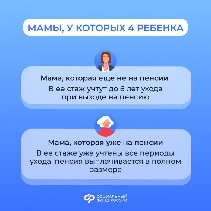 Страховой стаж мам