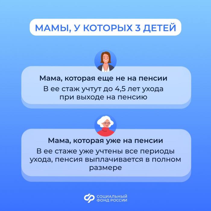 Страховой стаж мам