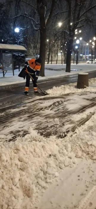 ​Коммунальные службы в Пскове ликвидируют последствия снегопада