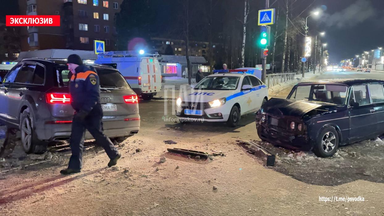 ДТП на Рижском проспекте в Пскове