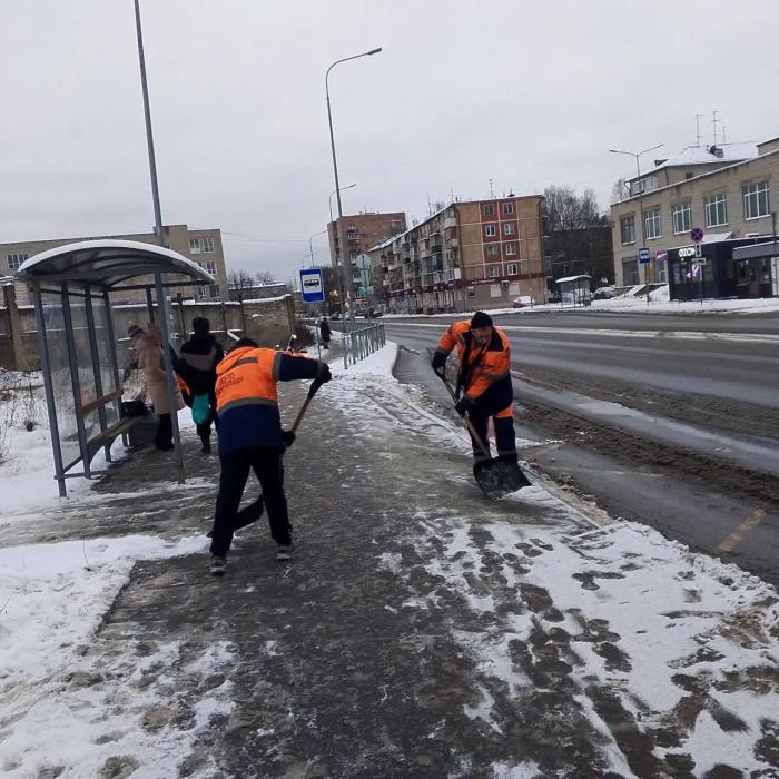 Работа коммунальных служб в Пскове 