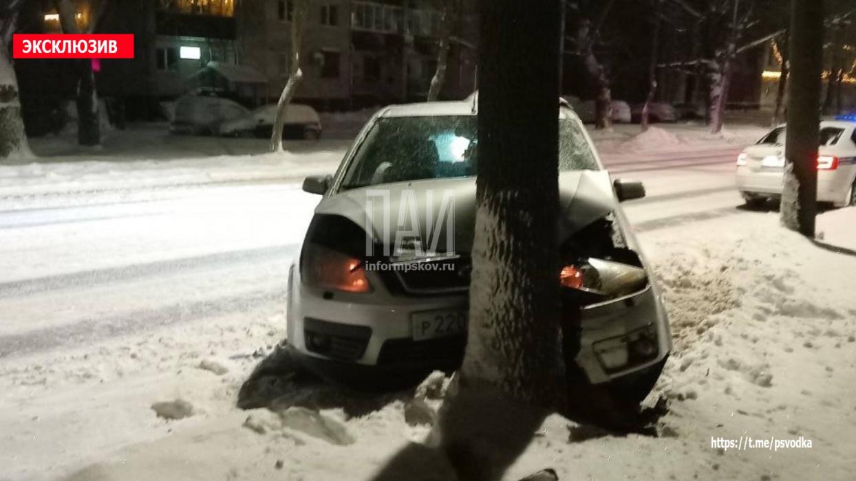 В Великих Луках водитель погиб, врезавшись в дерево