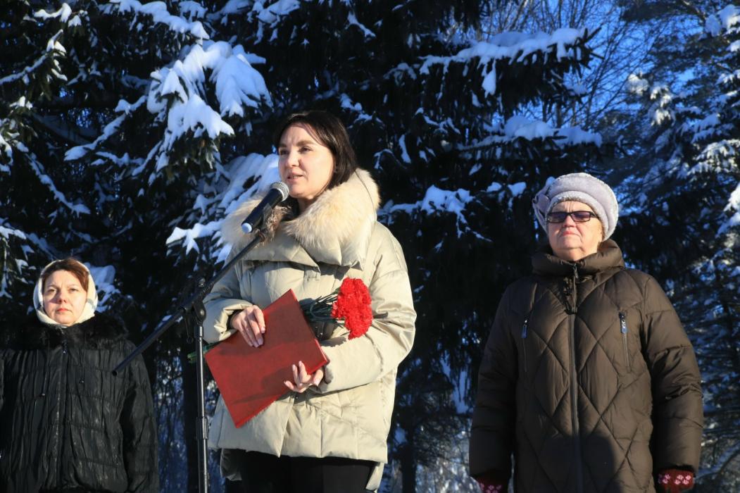 Митинг в честь освобождения Куньинского района от немецко-фашистских захватчиков