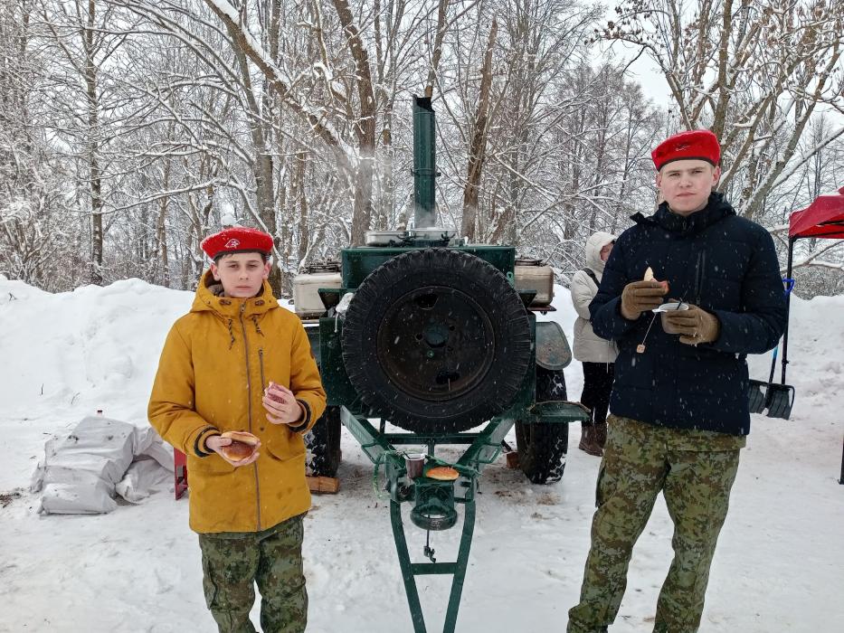 На родине Матвея Кузьмина состоялся лыжный патриотический маршрут «Тропа героя»