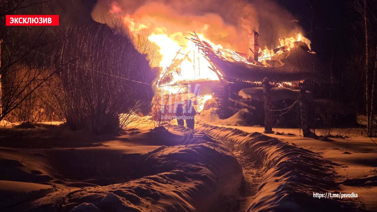 Жилой дом сгорел в Невельском районе