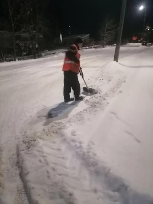 Последствия снегопада в Пыталовском районе устраняют с трёх часов ночи