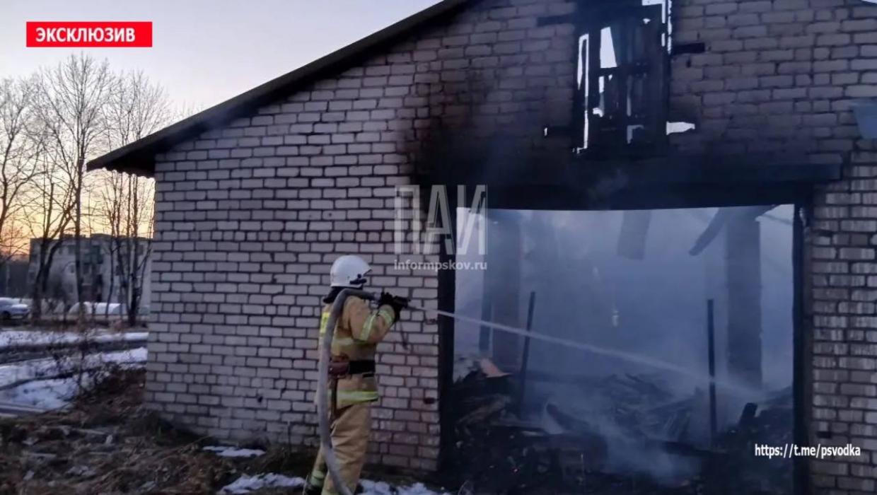 Скотник горел в Красногородском районе
