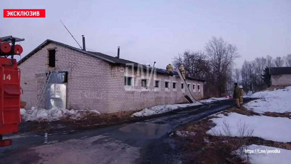 Скотник горел в Красногородском районе