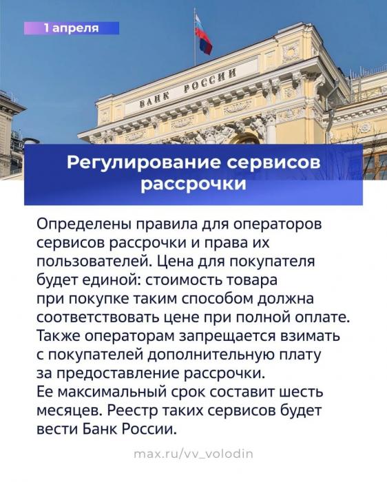 О законах и других изменениях, которые вступают в силу в апреле