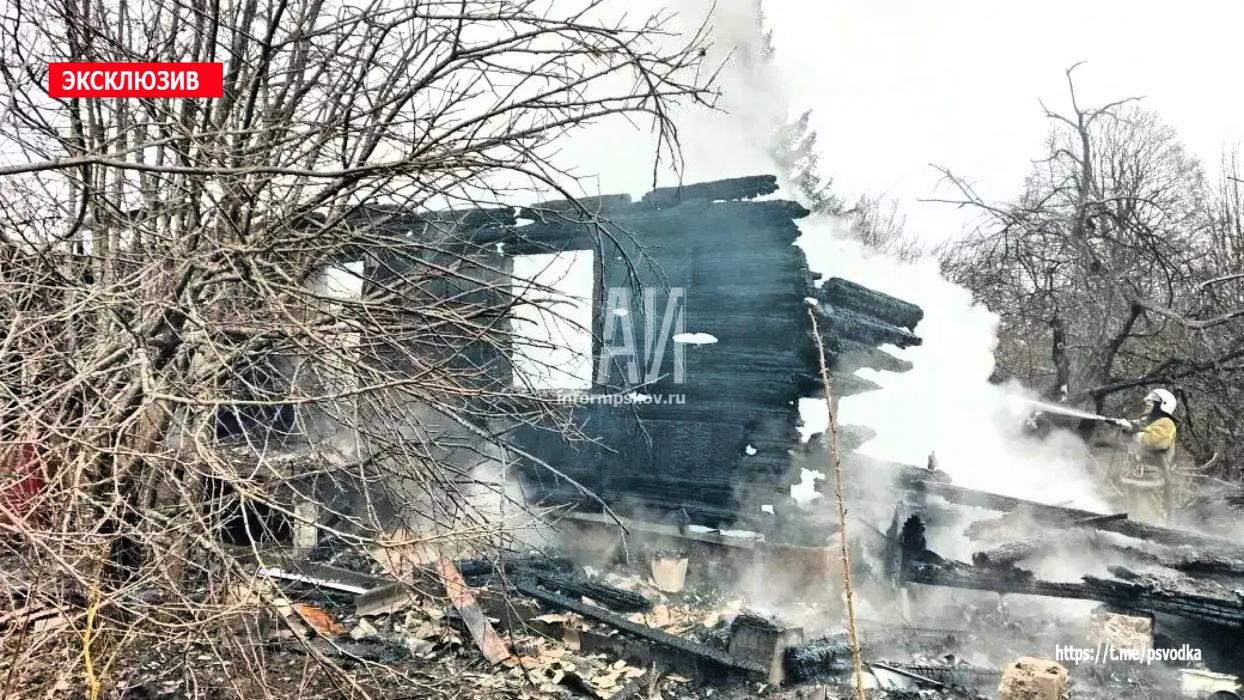 90-летний мужчина погиб при пожаре в Плюсском районе
