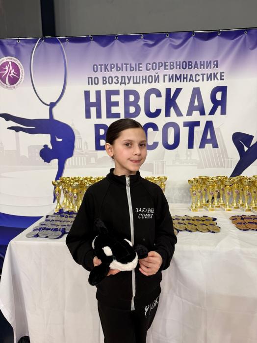 Псковичка стала призёром открытого турнира по воздушной гимнастике «Невская высота» 