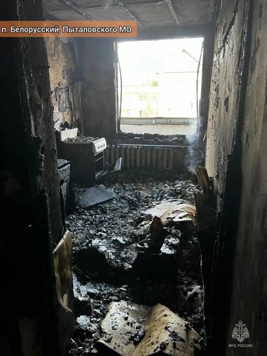 Тело погибшего мужчины нашли во время тушения пожара в Пыталовском районе