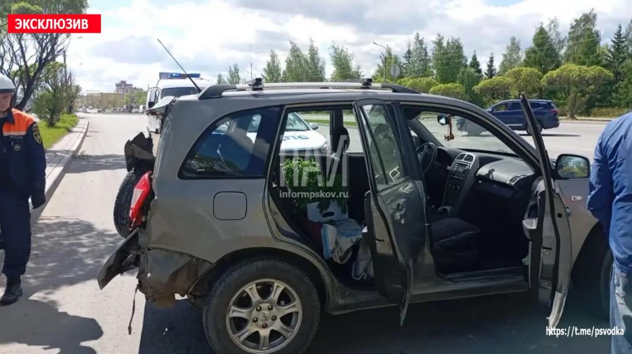 ДТП на Алмазной в Пскове