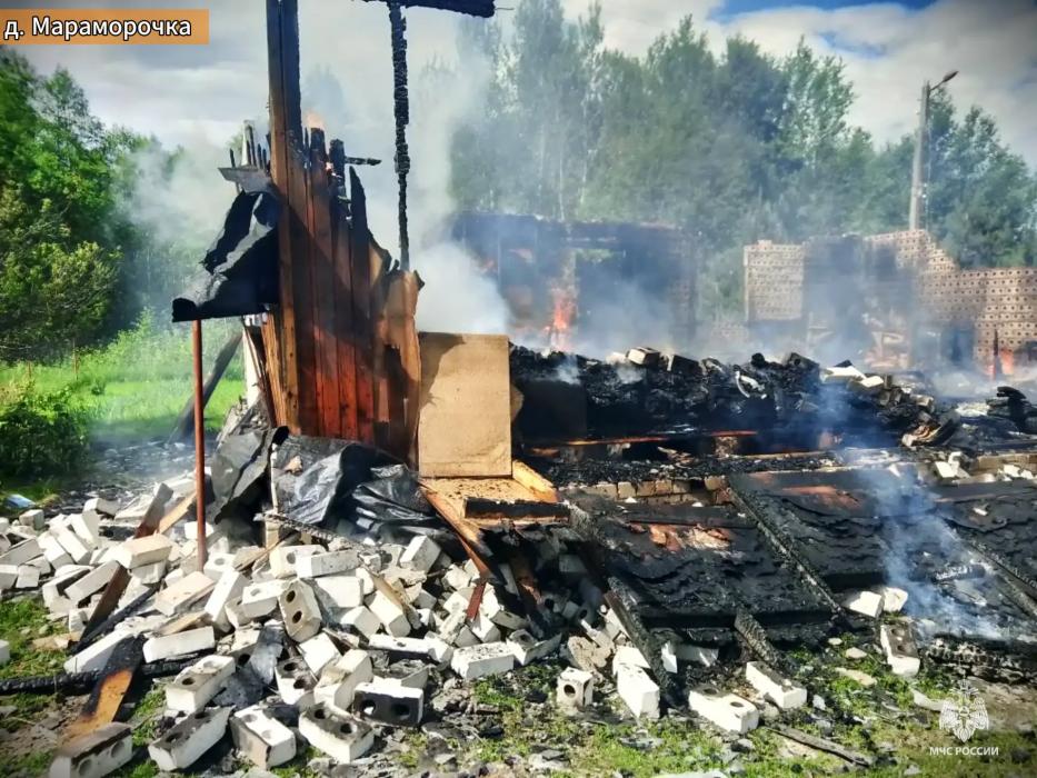 Два пожара произошло в Псковской области за сутки