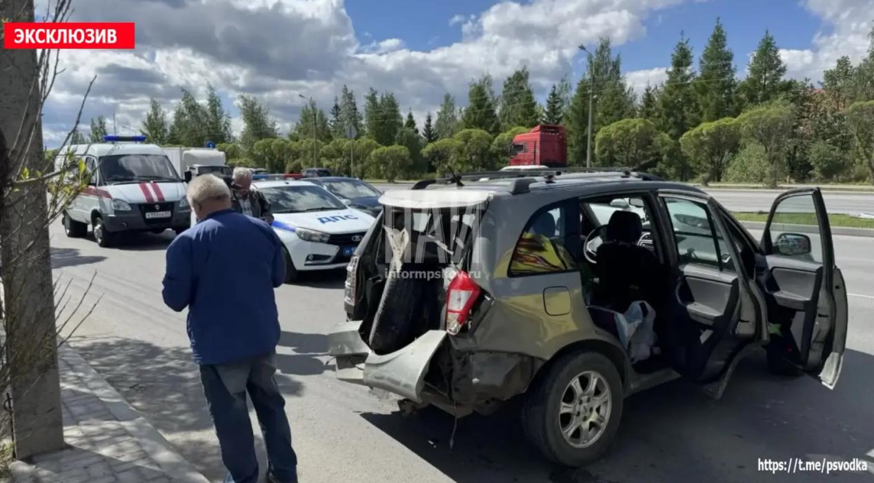 ДТП на Алмазной в Пскове