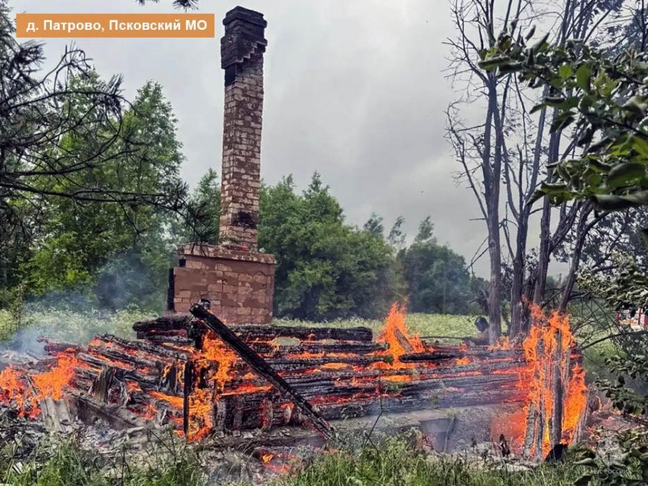 Пожары в Псковской области 