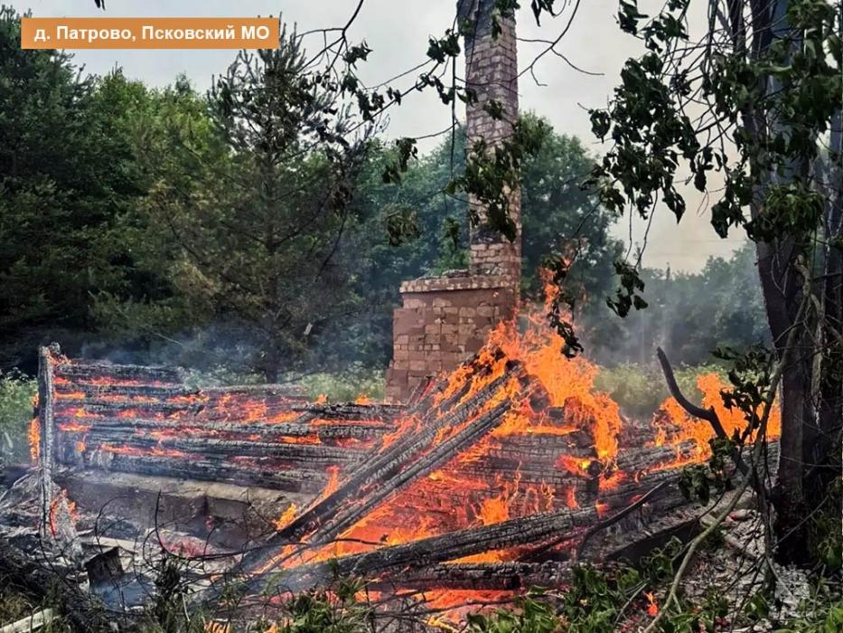 Пожары в Псковской области 