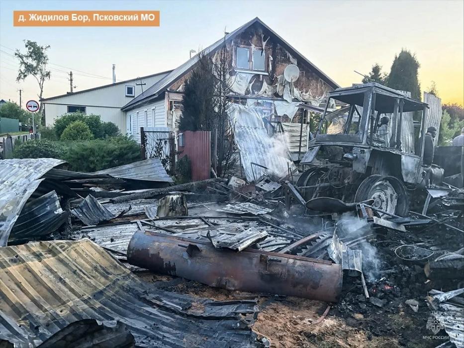 Пожары в Псковском области 