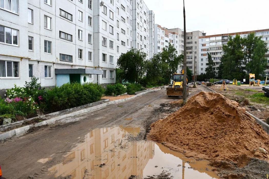 Ремонт дороги на улице Западной