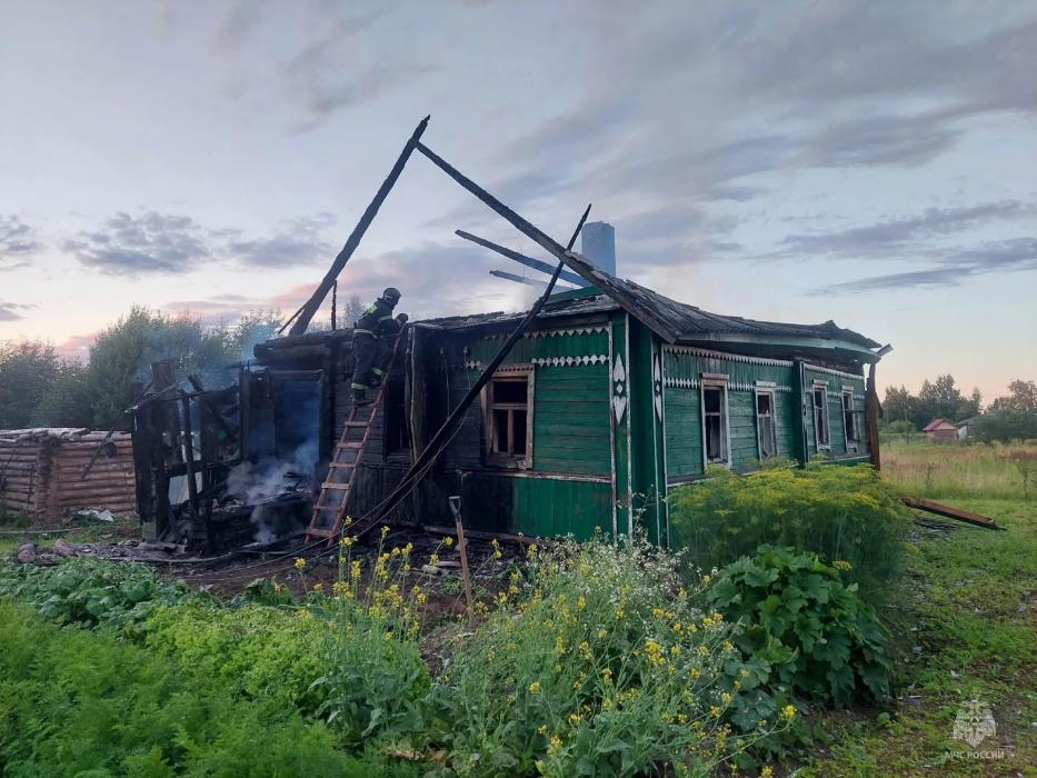Возгорание жилого дома