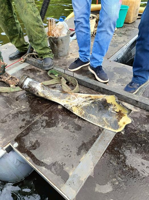 Фрагменты бомбардировщика Пе-2 подняли из озера в Псковской области