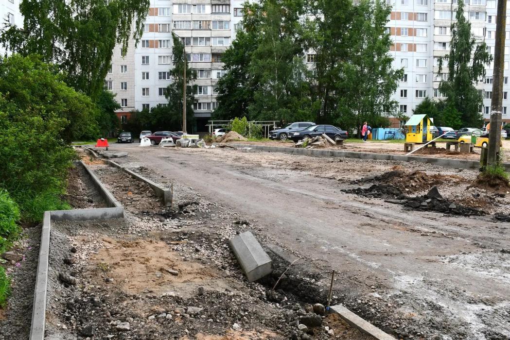 Ремонт дороги на улице Западной