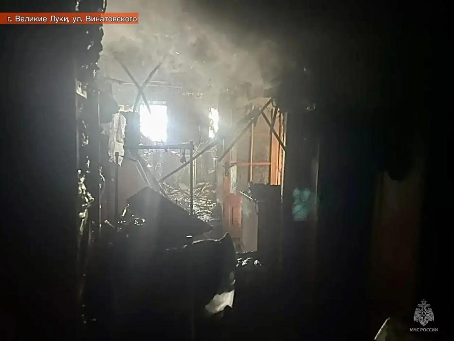 Пожар в Великих Луках 26 января
