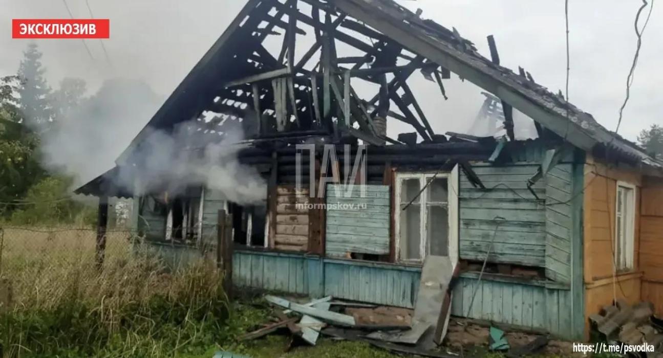 Пожар в порховской деревне Попадинка