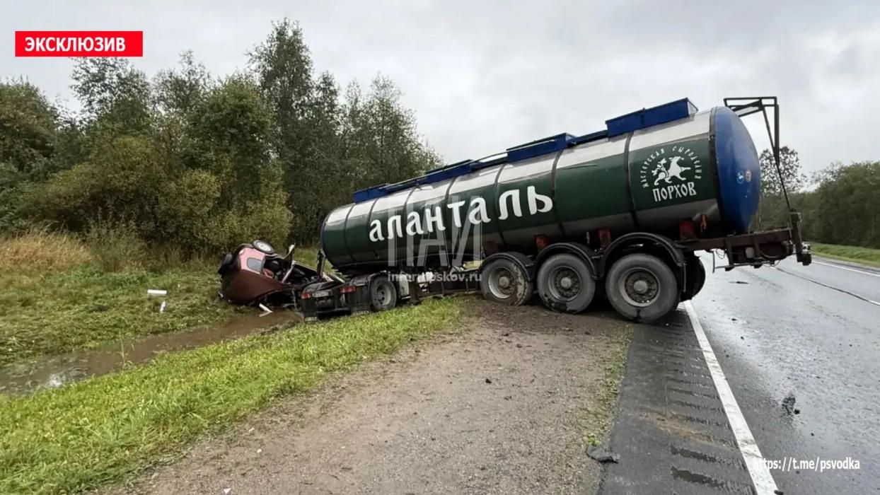 ДТП в Плюсском районе у деревни Заполье