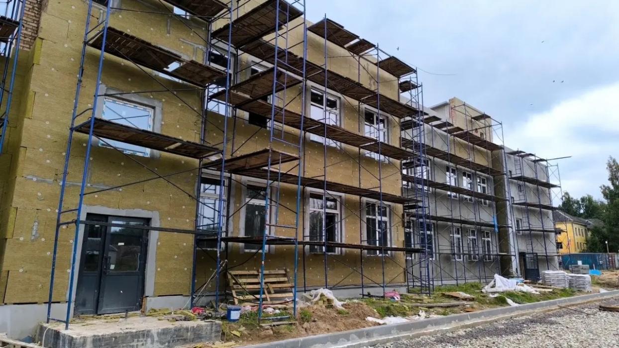 Строительство школы в Гдовском округе 