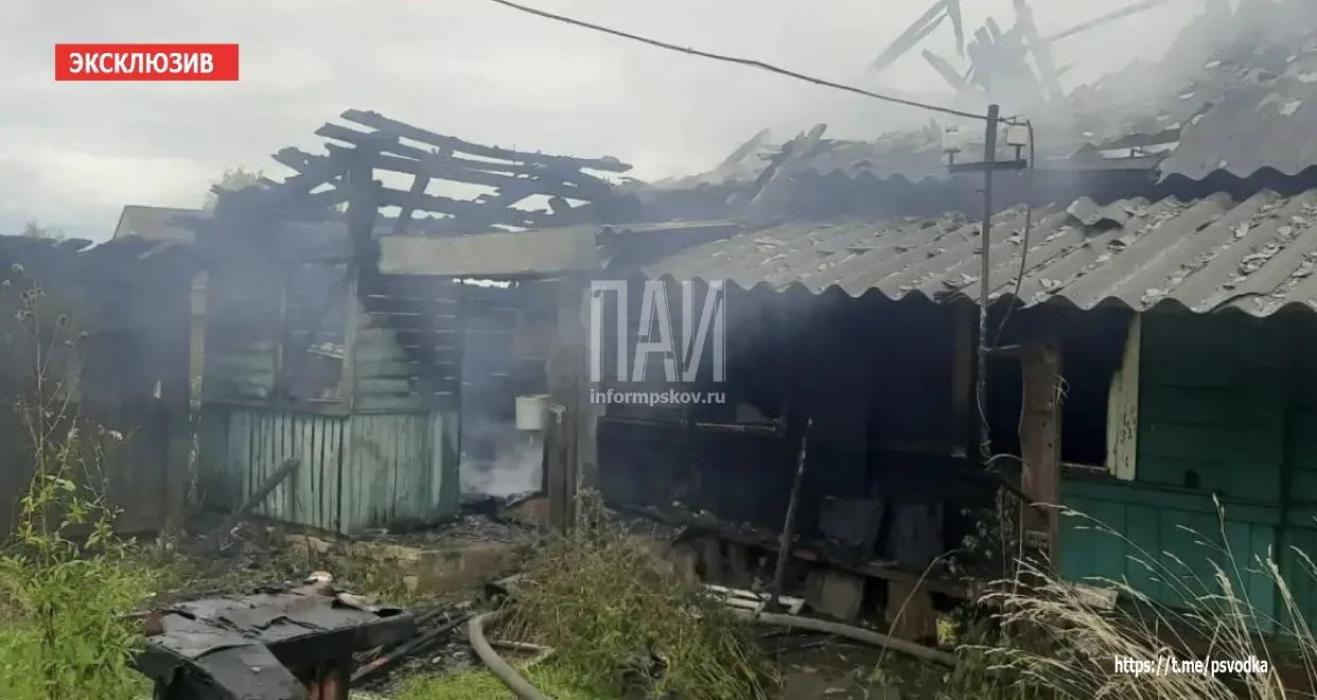 Пожар в порховской деревне Попадинка