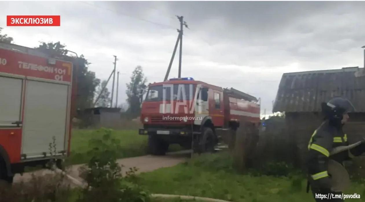 Пожар в порховской деревне Попадинка