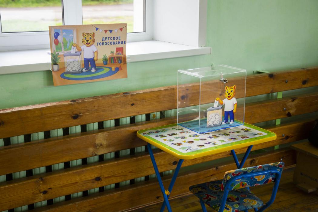 Избирательный участок в стиле Псковского веча