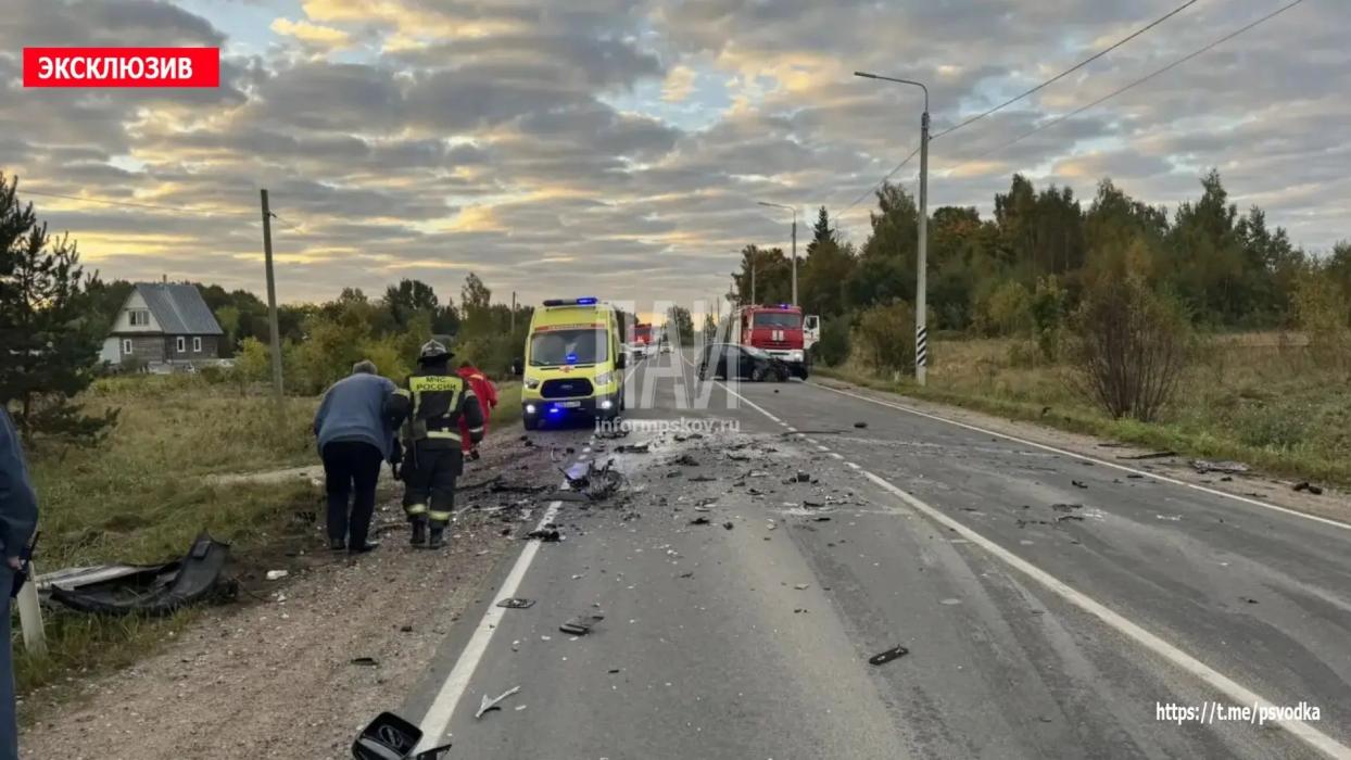 Тройное ДТП с пострадавшим произошло у деревни Логозовичи в Псковском районе