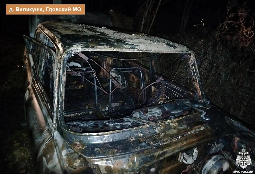 Пожар в деревне Великуша Гдовского района
