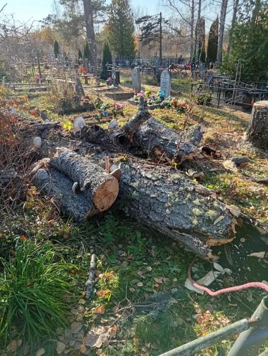 Благоустройство кладбища продолжается в деревне Бояриново Себежского района