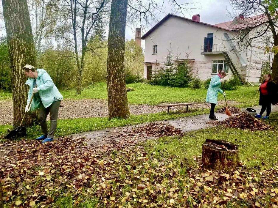 Территория заботы: в Псковском районе проходят традиционные осенние субботники