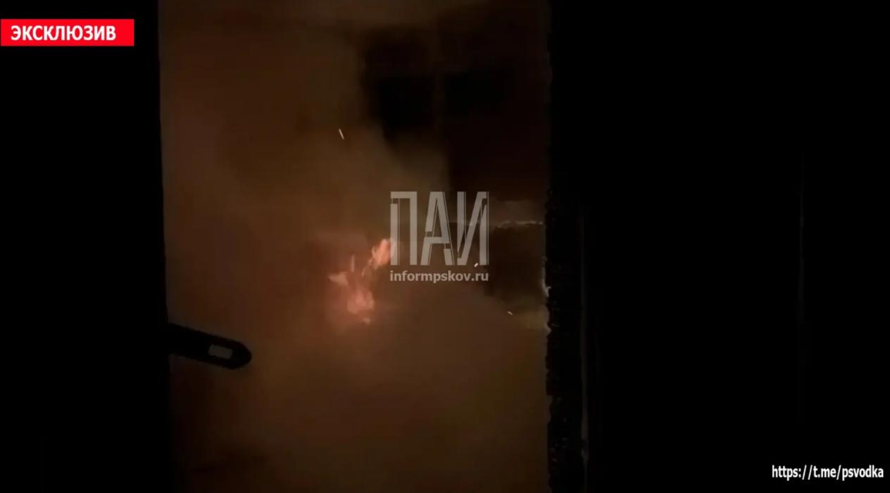 Пожар в Пустошке