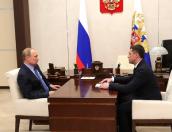 Владимир Путин провел встречу с врио губернатора Псковской области Михаилом Ведерниковым