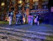 Публикуем фоторепортаж с пожара в доме на улице Народной в Пскове